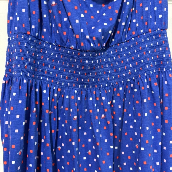 EUC Lilly Pulitzer Kalama Off the Shoulder Blue Borealis Squared Dress Size Lg - Picture 4 of 7